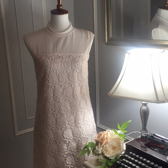 Reiss lace blush dress 4 - Picture 2 of 8